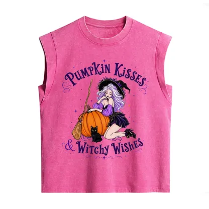 Purplehecate Pumpkin Kisses & Witchy Wishes Vintage Washed Tank