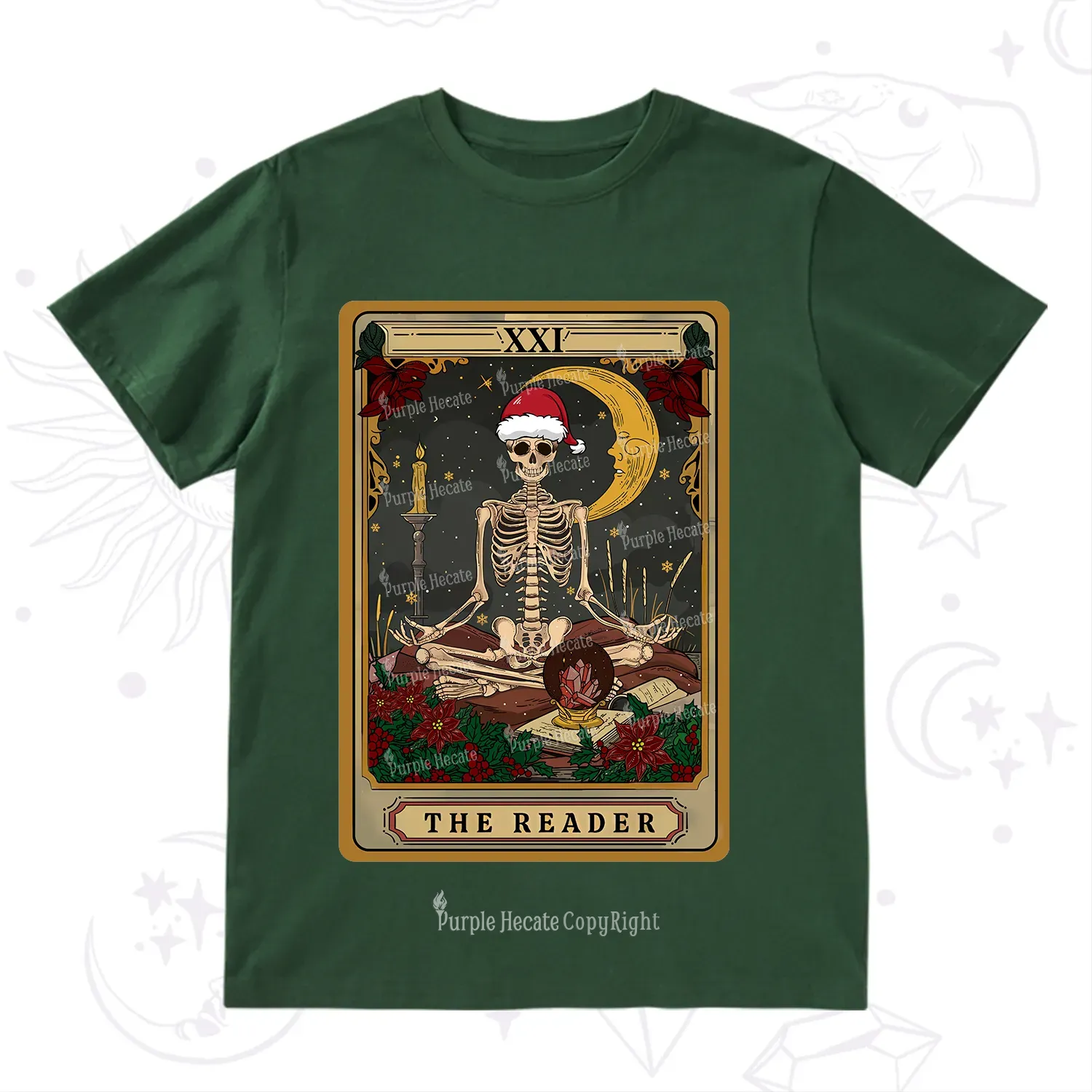 Purplehecate The Reader Tarot Christmas T-Shirt