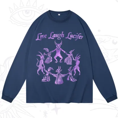 Purplehecate Live Laugh Lucifer Satanic Long Sleeve T-Shirt