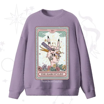 Purplehecate The Hair Stylist Tarot Fuzzy Ugly Sweater