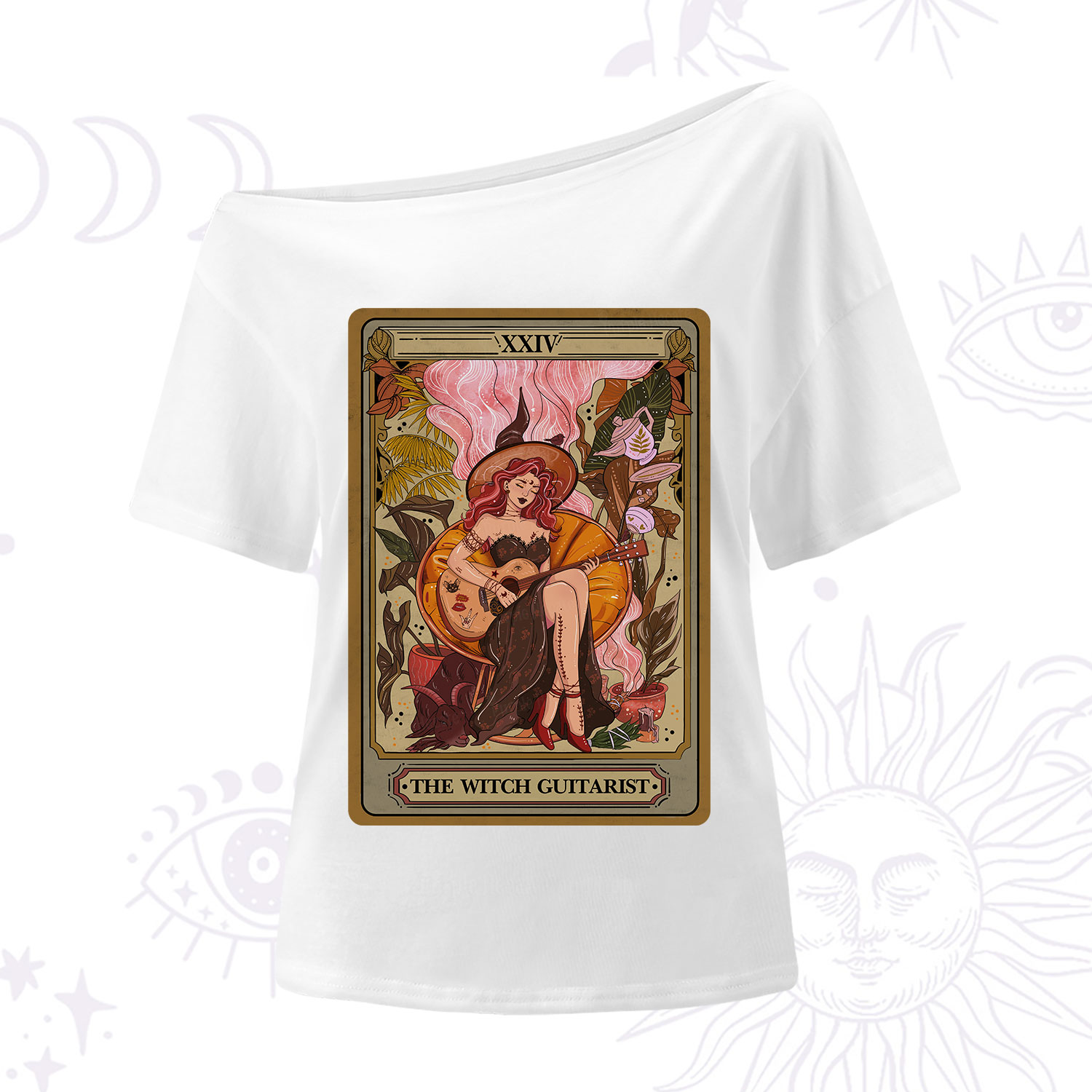 Purplehecate The Witch Guitarist Tarot One Shoulder T-Shirt