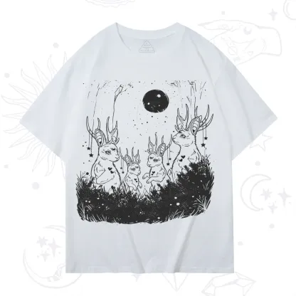 Purplehecate Moonlit Antler Bunny T-Shirt