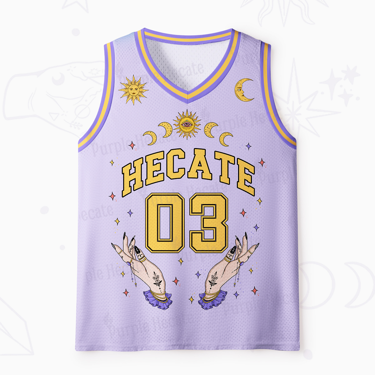 Purplehecate Hecate Moonlight Sorcery Mesh Jersey Tank Top