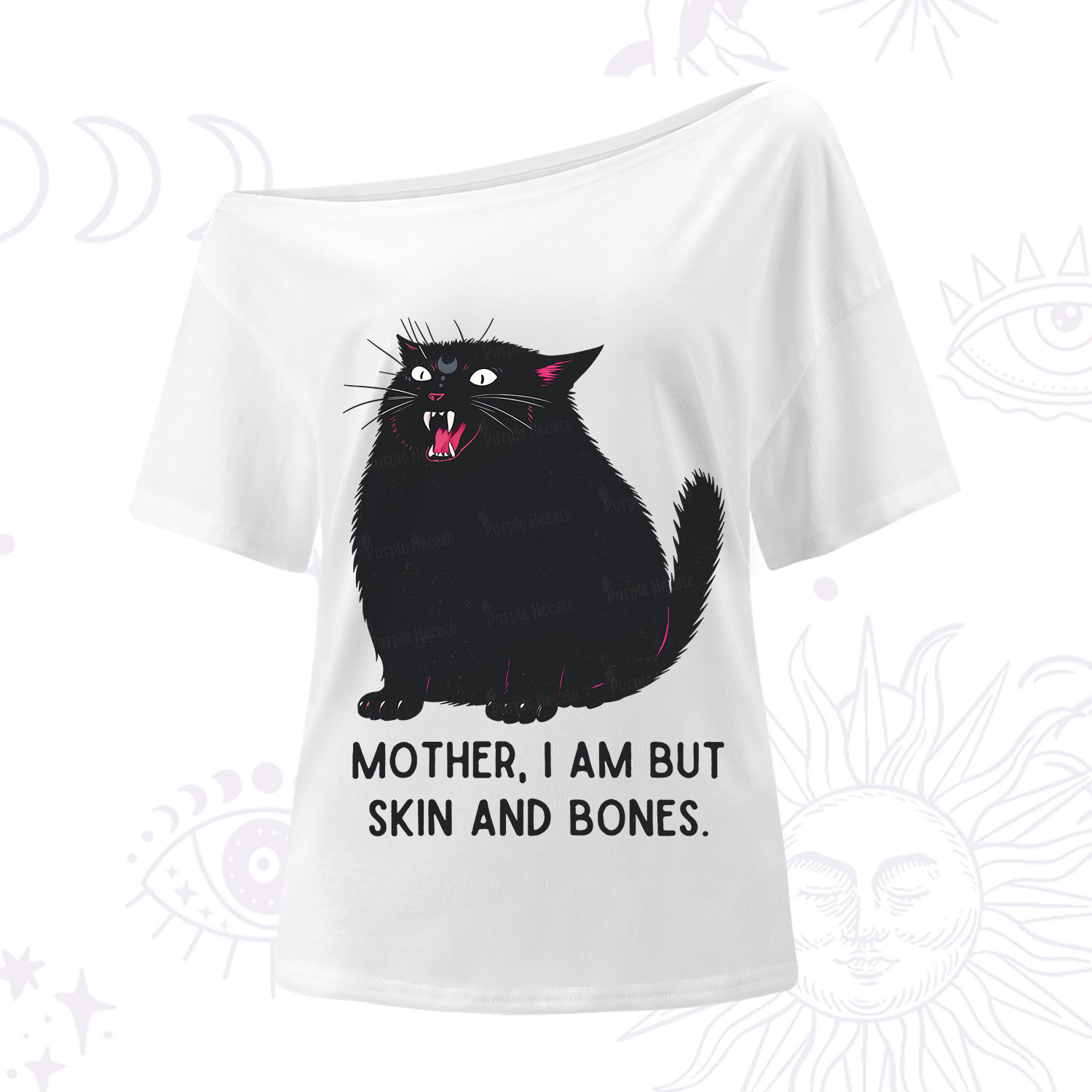 Purplehecate Mom I Am But Skin And Bones One Shoulder T-Shirt