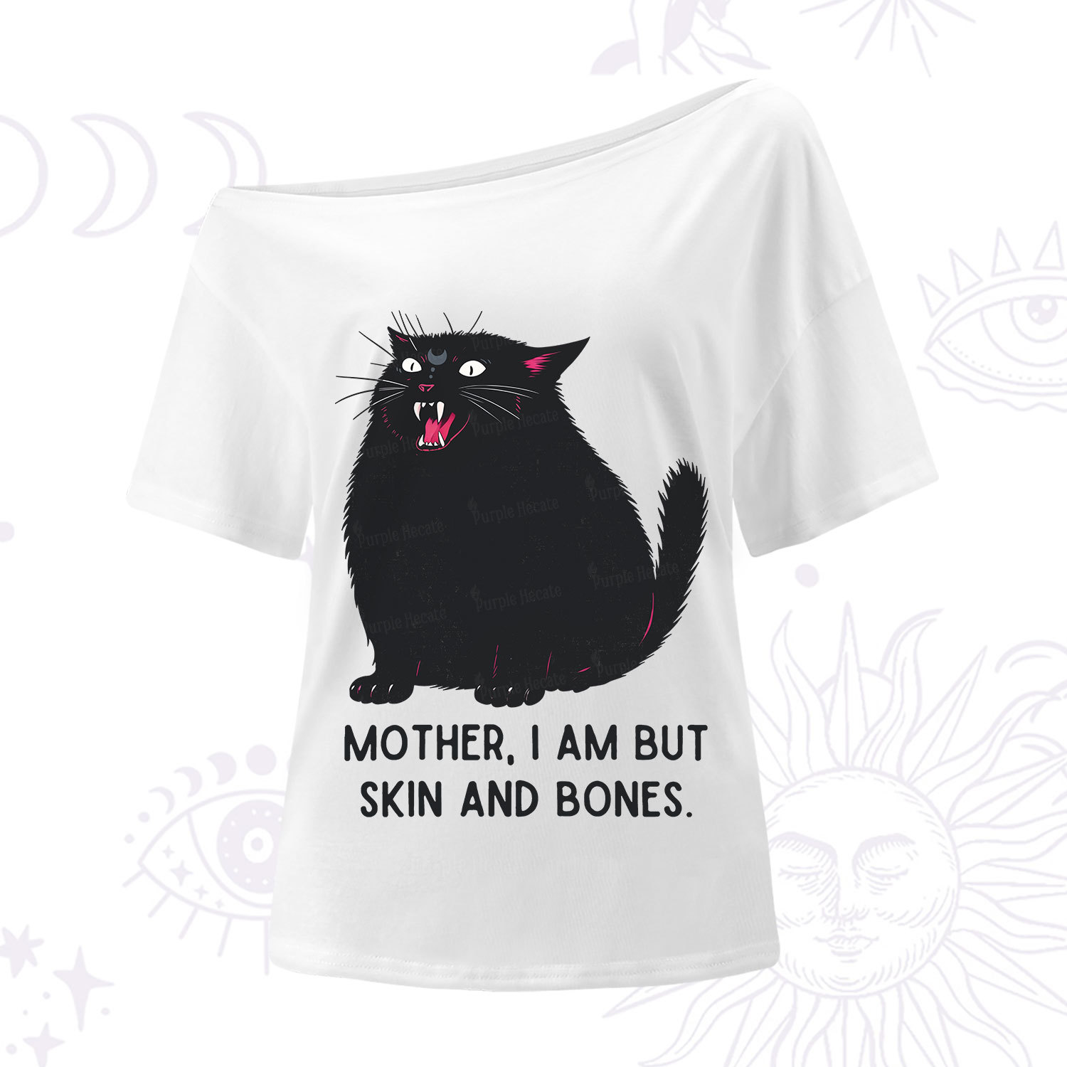 Purplehecate Mom I Am But Skin And Bones One Shoulder T-Shirt