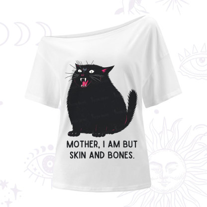 Purplehecate Mom I Am But Skin And Bones One Shoulder T-Shirt