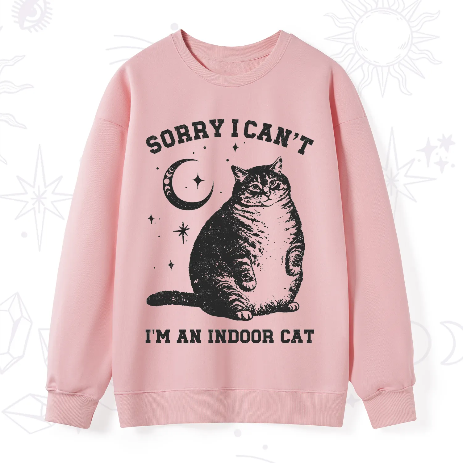 Purplehecate Sorry I Can't Go I'm an Indoor Cat Sweatshirt