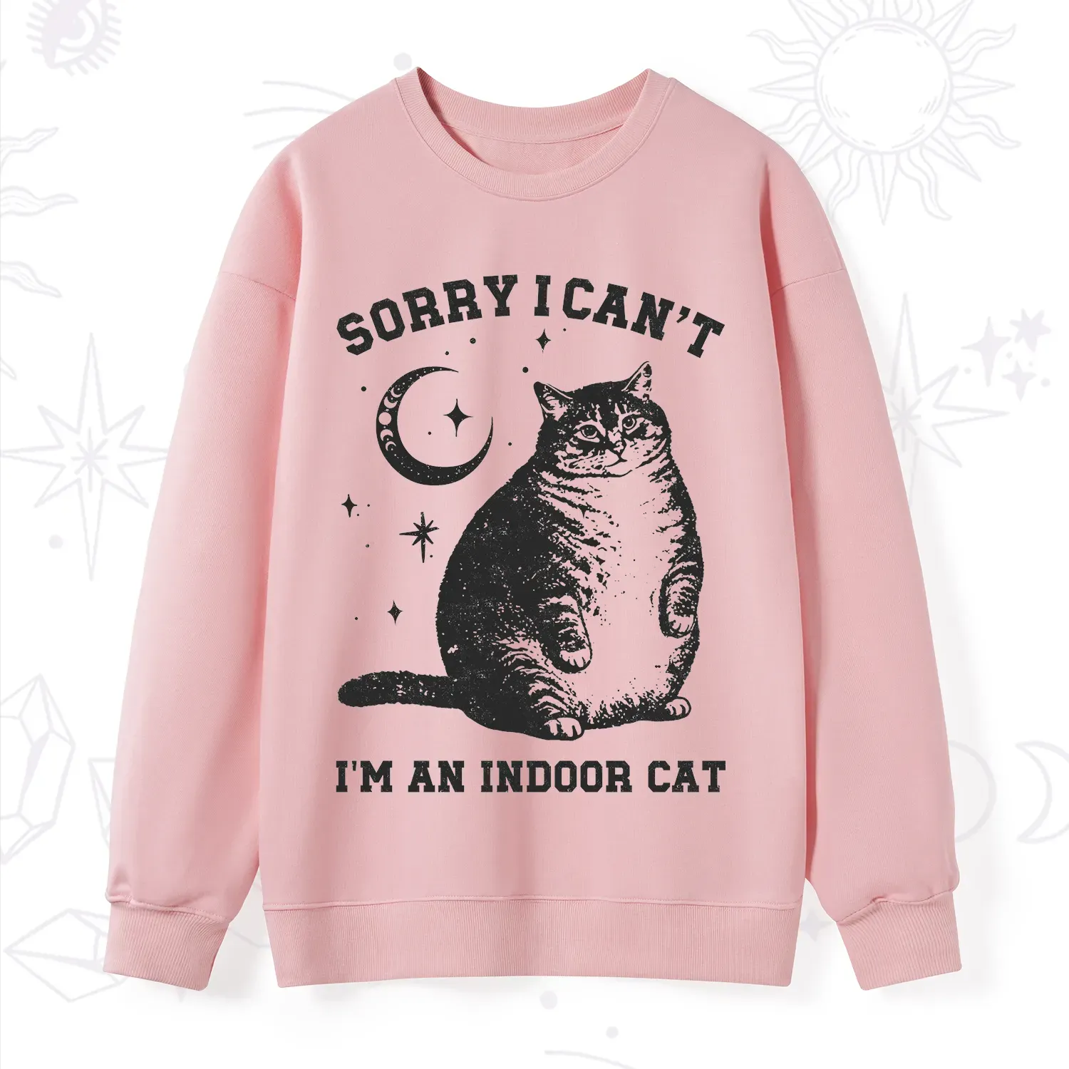 Purplehecate Sorry I Can't Go I'm an Indoor Cat Sweatshirt
