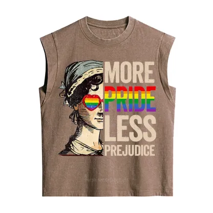 Purplehecate More Pride Less Prejudice Rainbow Vintage Washed Tank