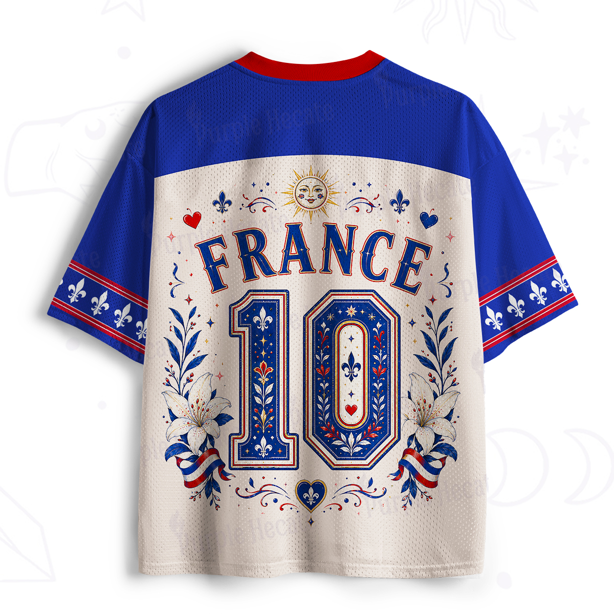 Purplehecate France Rooster Graphic Mesh Jersey