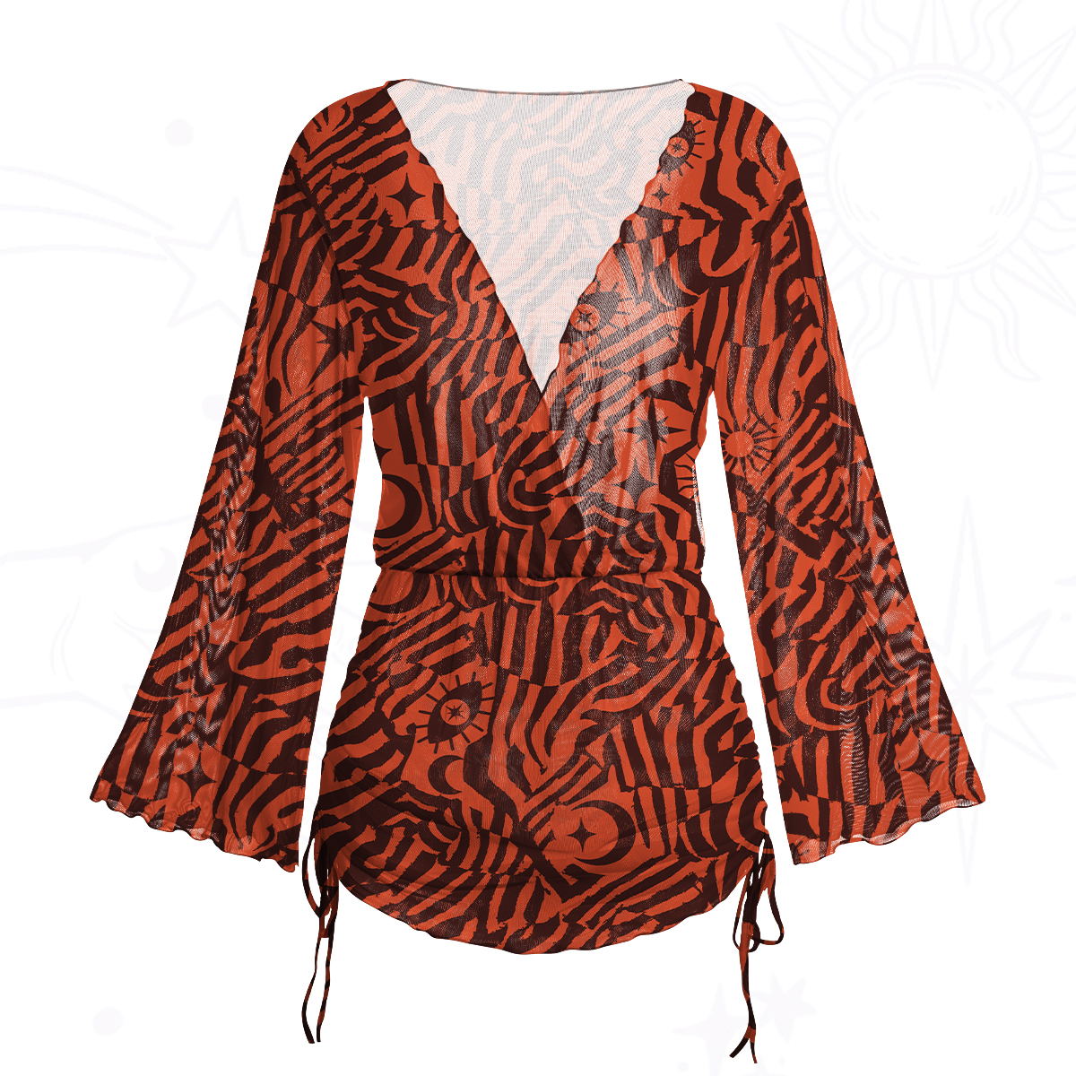 Purplehecate Runic Shadows Mesh Cover Up Dress