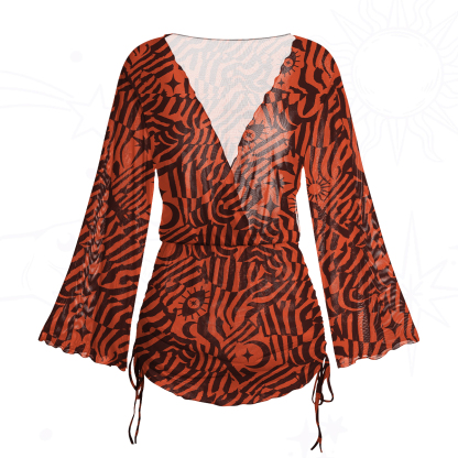 Purplehecate Runic Shadows Mesh Cover Up Dress