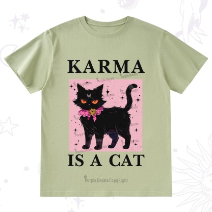 Purplehecate Karma Is A Cat T-Shirt