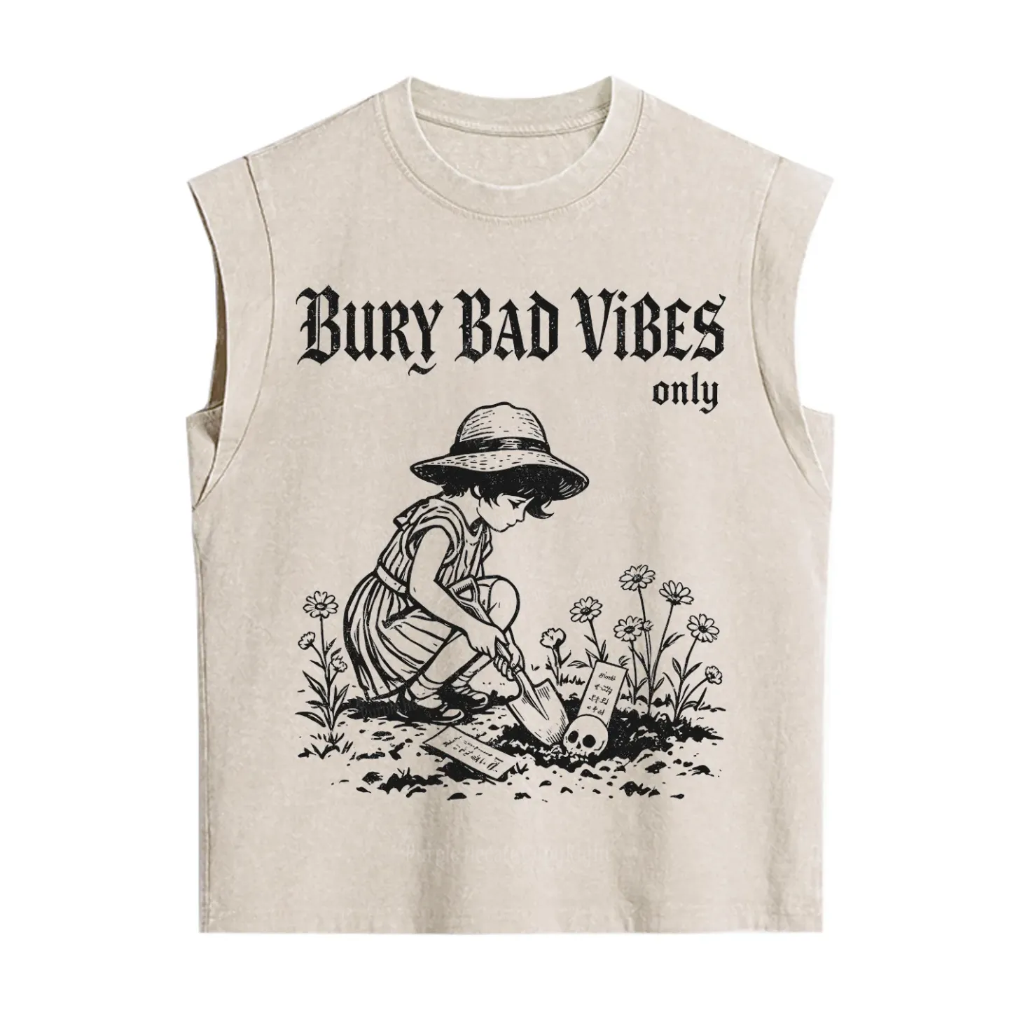 Purplehecate Bury Bad Vibes Only Vintage Washed Tank