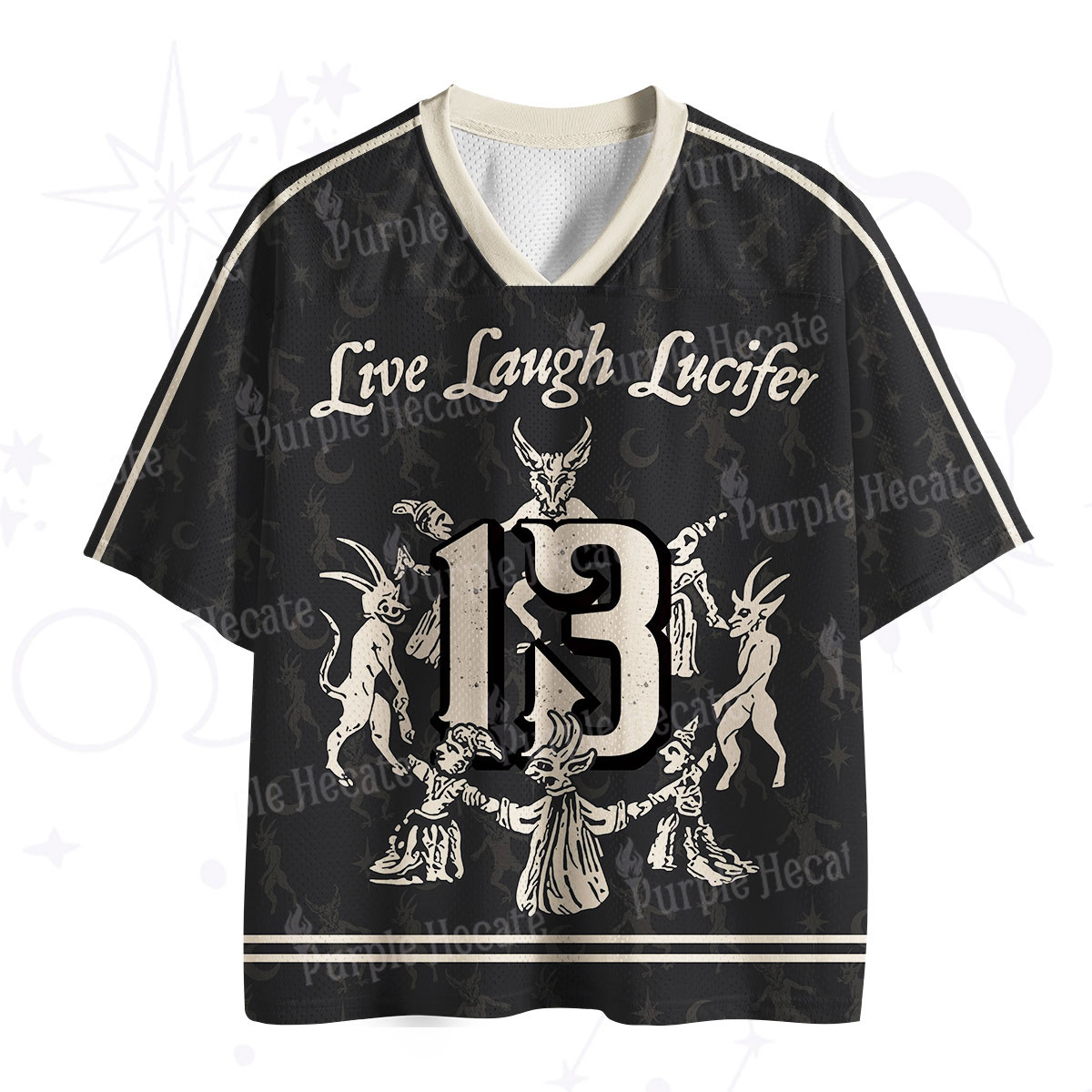 Purplehecate Live Laugh Lucifer With Wicked Delight Mesh Jersey