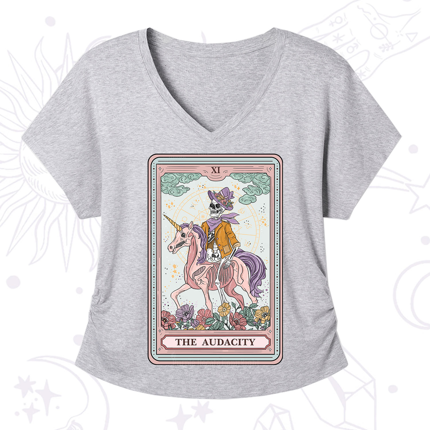 Purplehecate The Audacity Tarot Card V-Neck T-Shirt