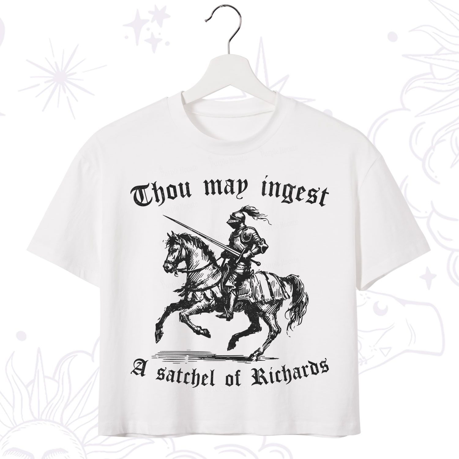 Purplehecate Thou May Ingest A Satchel of Richards Crop T-Shirt