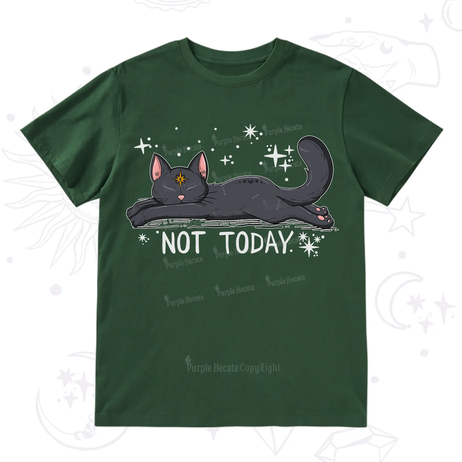Purplehecate Not Today Cat T-Shirt