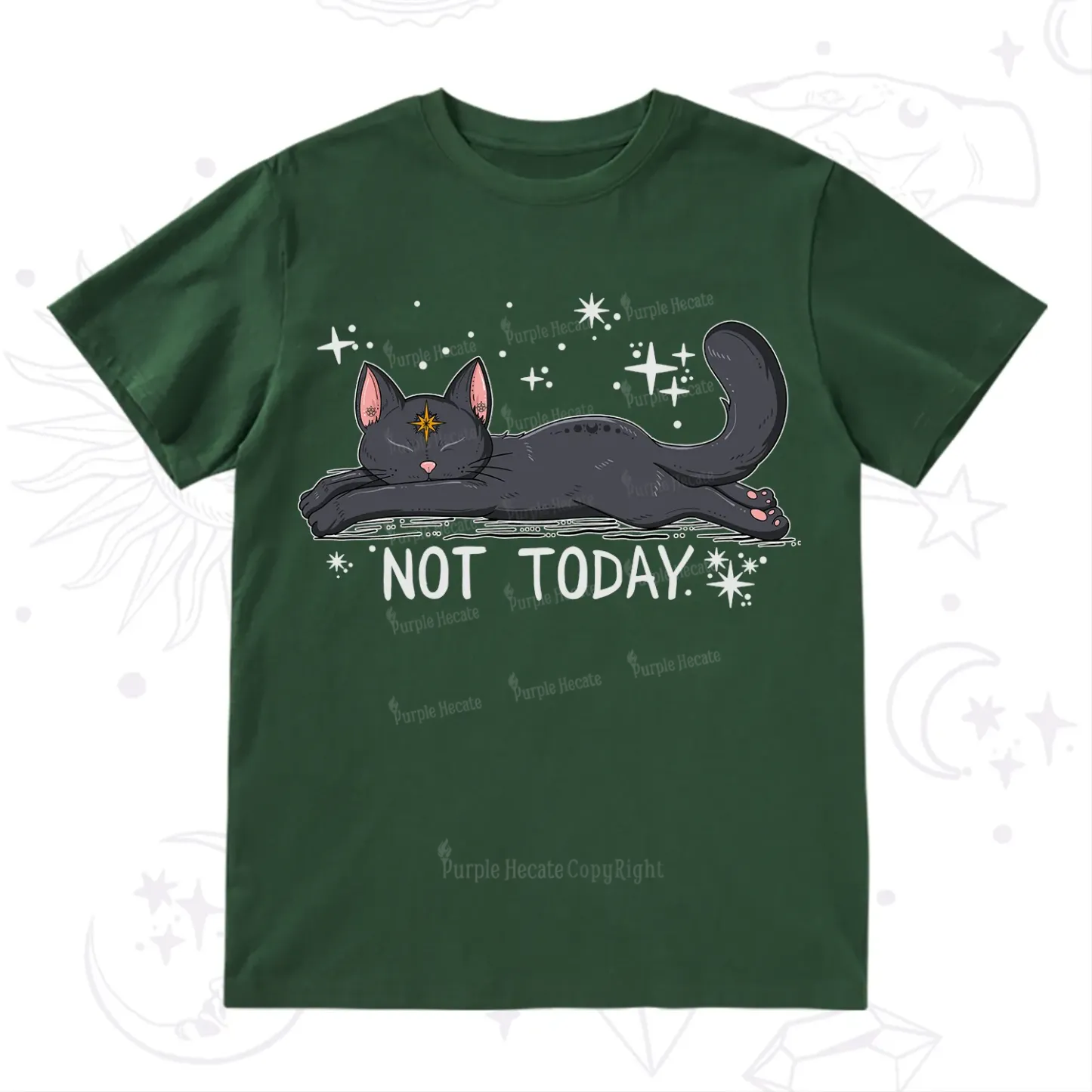 Purplehecate Not Today Cat T-Shirt
