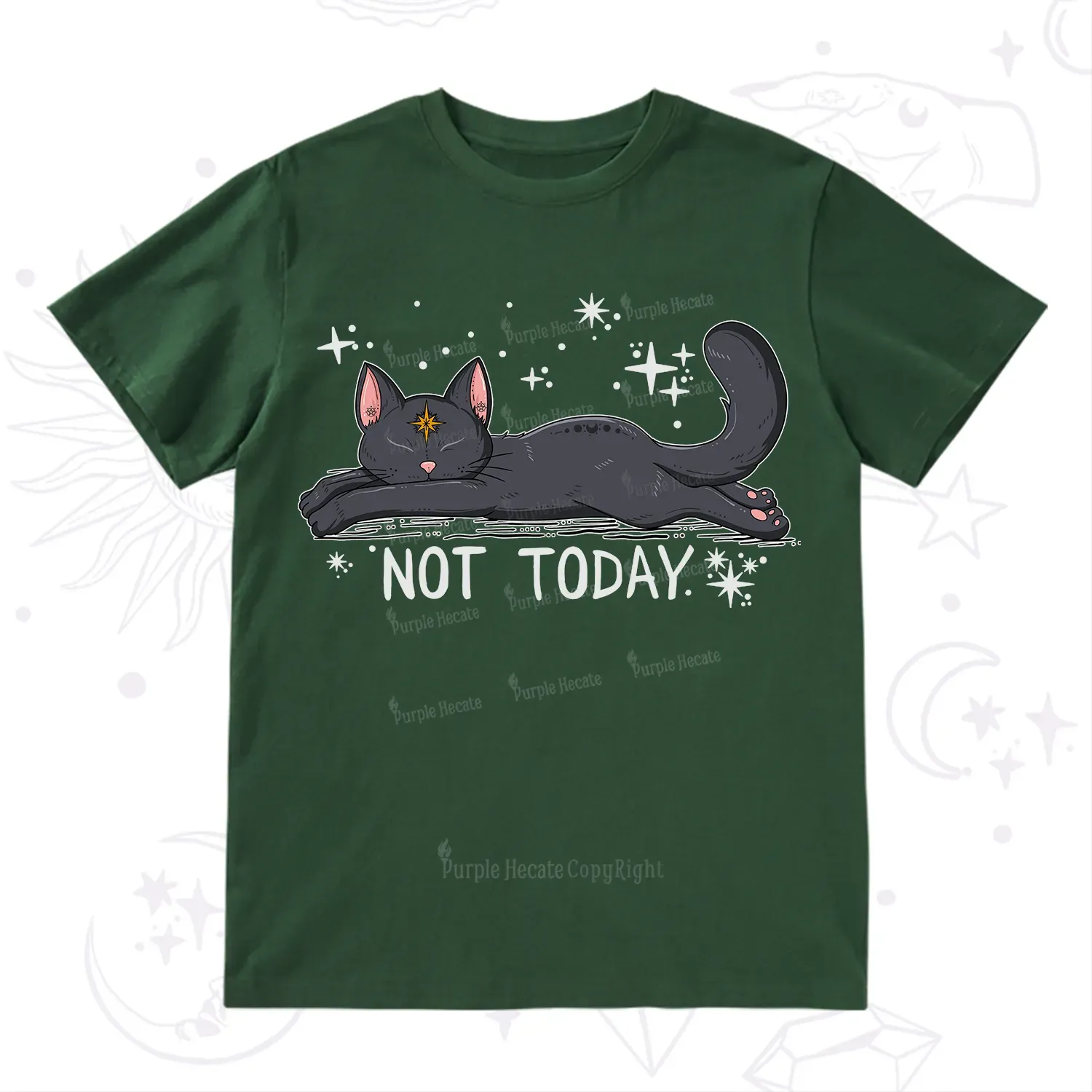 Purplehecate Not Today Cat T-Shirt