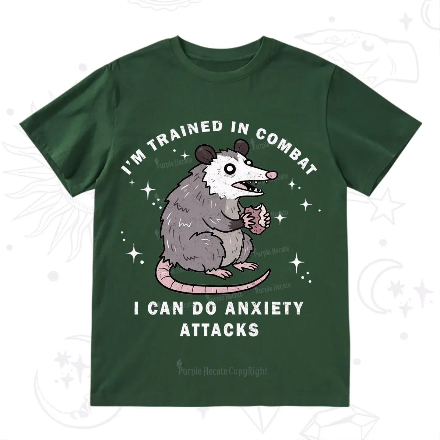 Purplehecate Anixety Attack Opossum T-Shirt