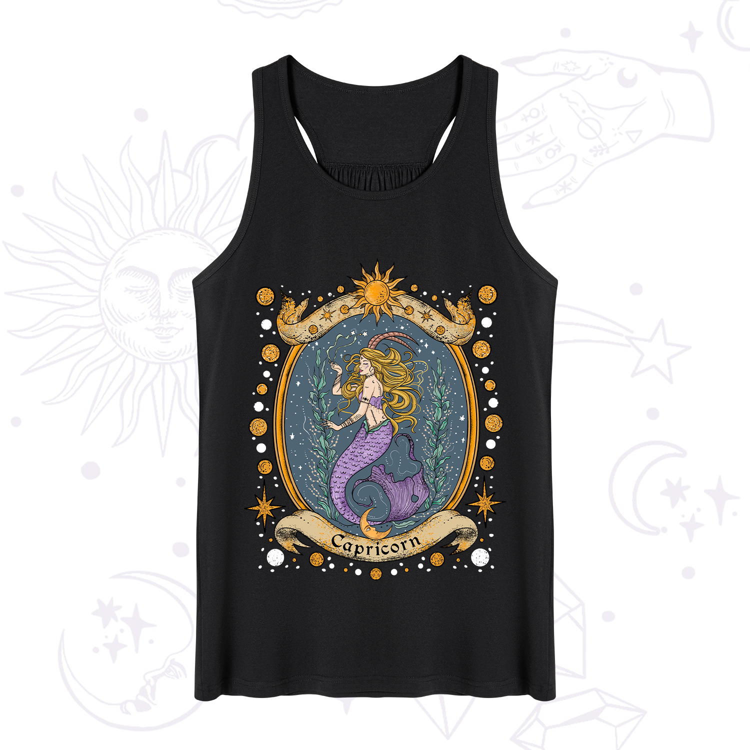 Purplehecate Celestial Capricorn Zodiac Tank