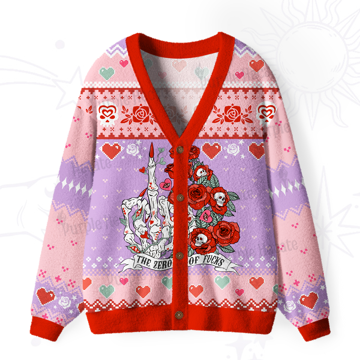 Purplehecate The Zero Of Fucks Ugly Cardigan Sweaters