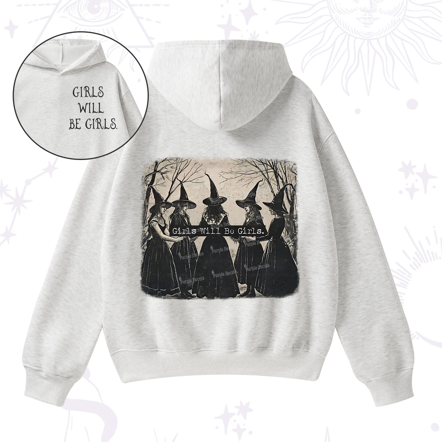 Purplehecate Girls Will Be Girls Witch Fleece Hoodie Suit