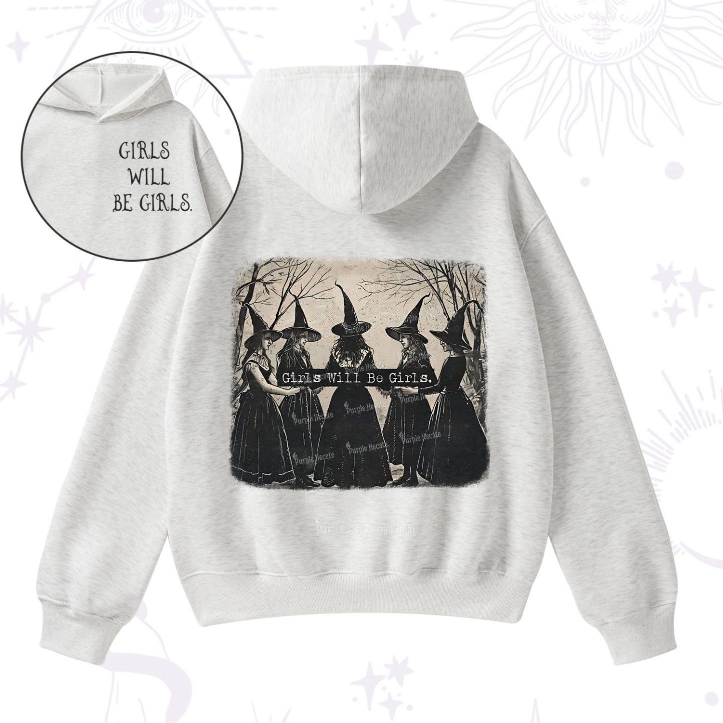 Purplehecate Girls Will Be Girls Witch Fleece Hoodie Suit