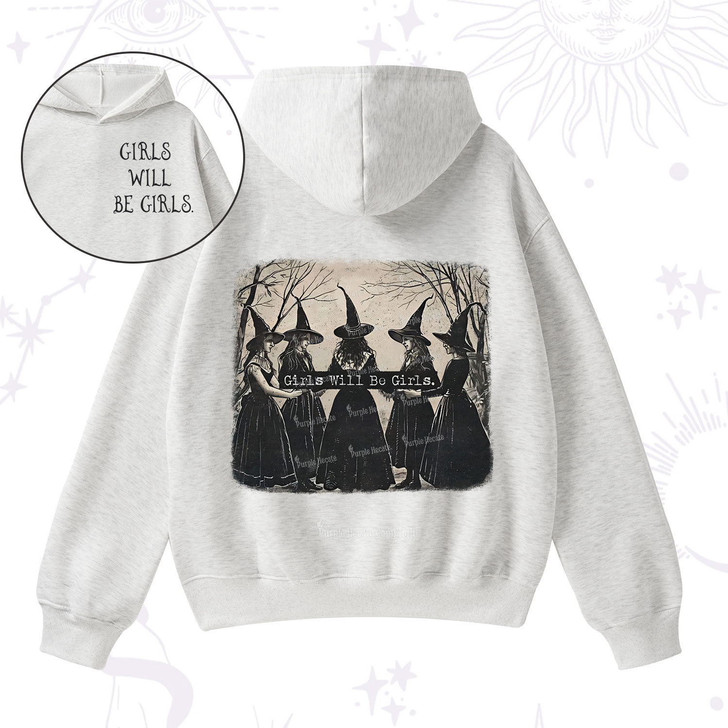 Purplehecate Girls Will Be Girls Witch Fleece Hoodie Suit
