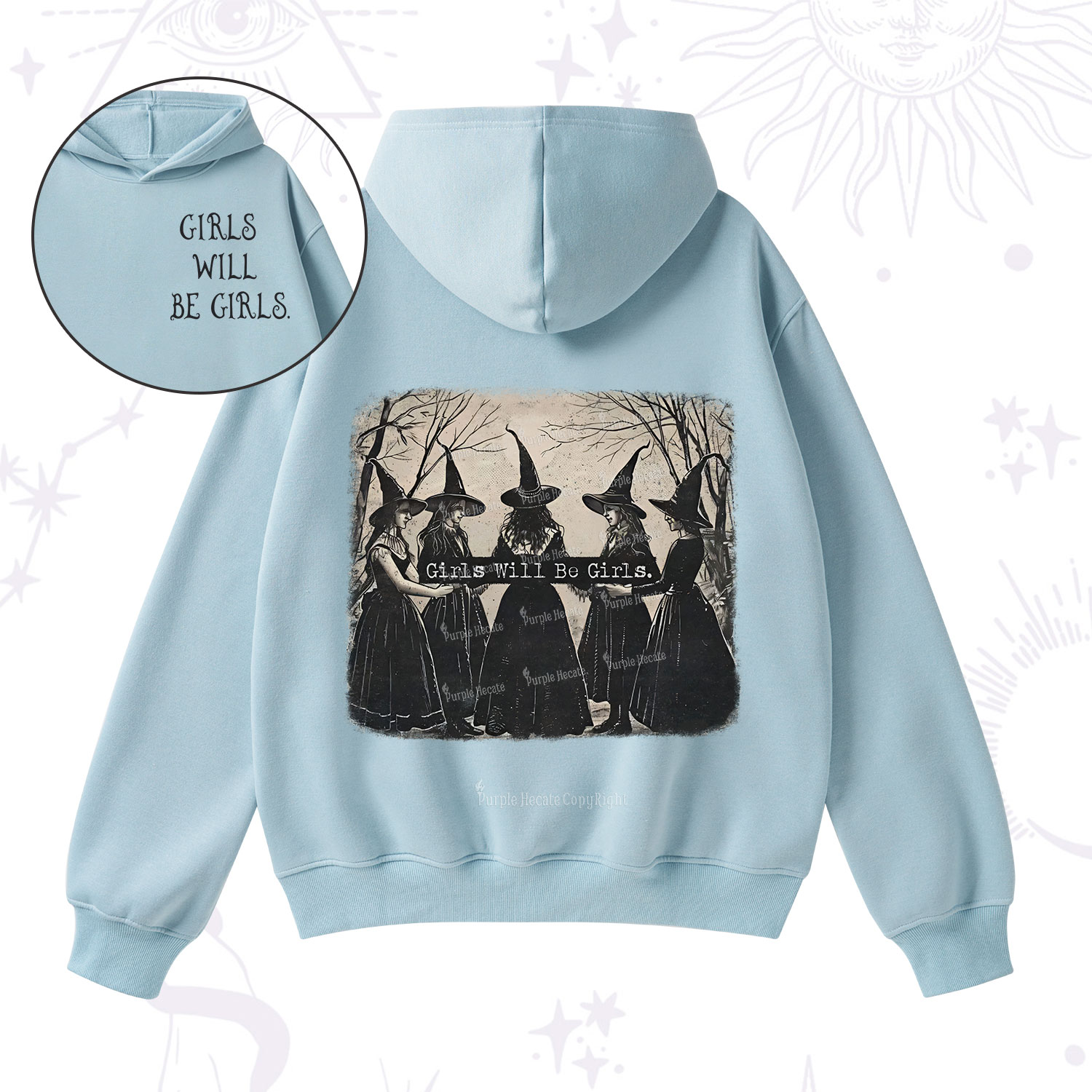 Purplehecate Girls Will Be Girls Witch Fleece Hoodie Suit