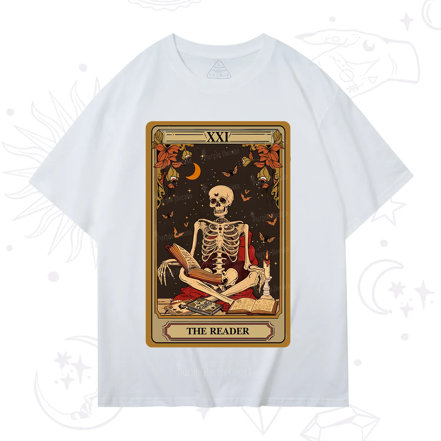 Purplehecate The Reader Tarot Card T-Shirt