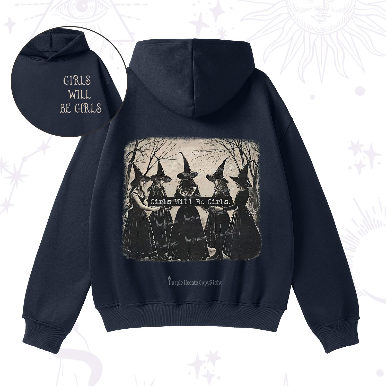 Purplehecate Girls Will Be Girls Witch Fleece Hoodie Suit