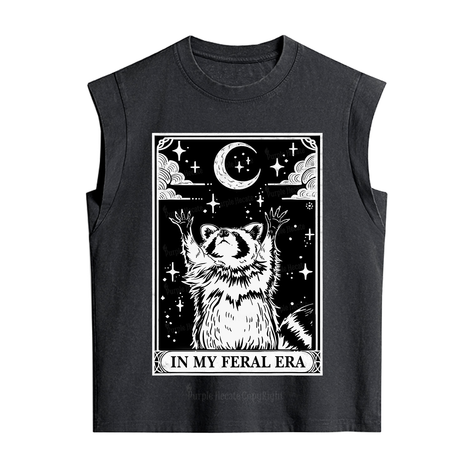 Purplehecate The In My Feral Era Oracle Card Vintage Washed Tank