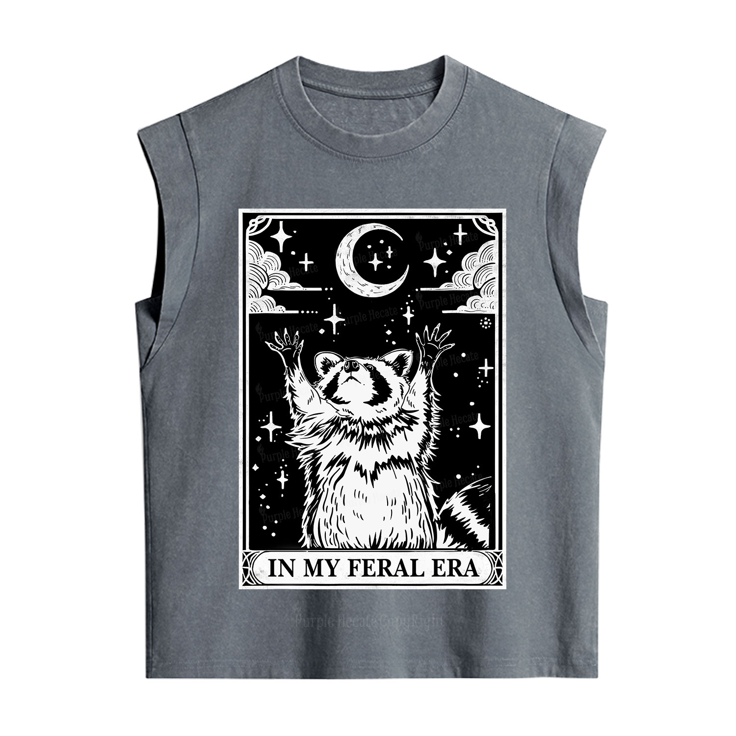 Purplehecate The In My Feral Era Oracle Card Vintage Washed Tank