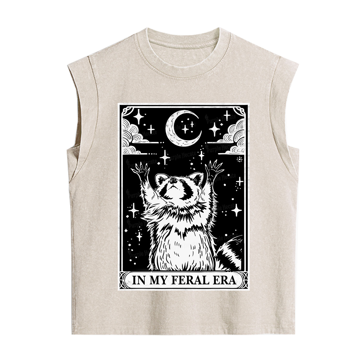 Purplehecate The In My Feral Era Oracle Card Vintage Washed Tank