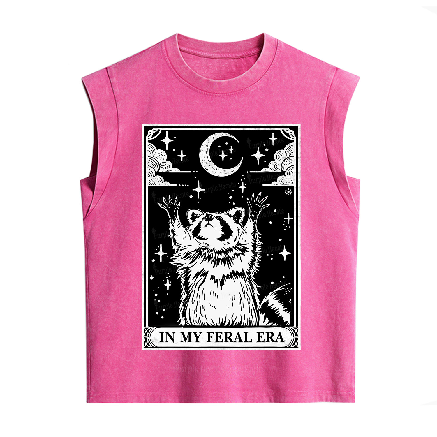 Purplehecate The In My Feral Era Oracle Card Vintage Washed Tank