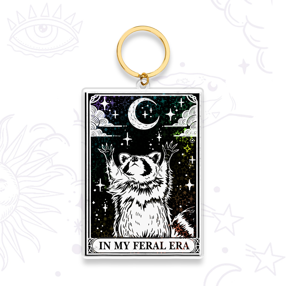Purplehecate The In My Feral Era Oracle Card Keychain