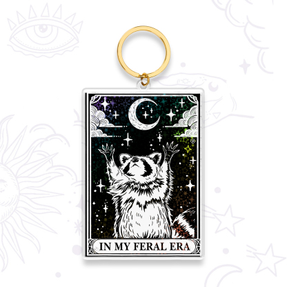 Purplehecate The In My Feral Era Oracle Card Keychain