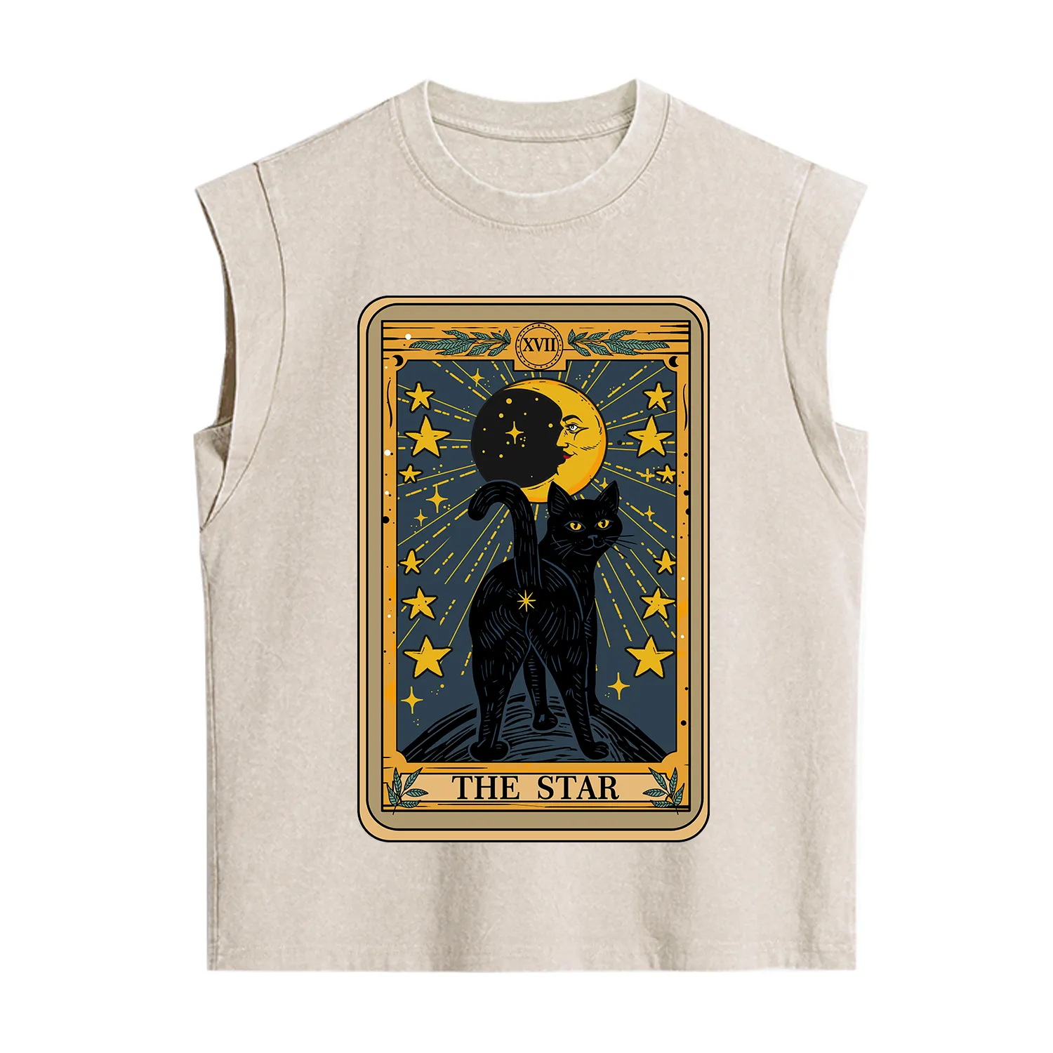 Purplehecate The Star Tarot Cat Vintage Washed Tank