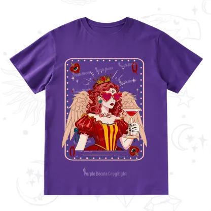 Purplehecate Queen of Hearts Angel Graphic T-Shirt