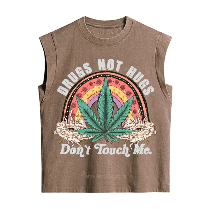 Purplehecate Drugs Not Hugs Vintage Washed Tank