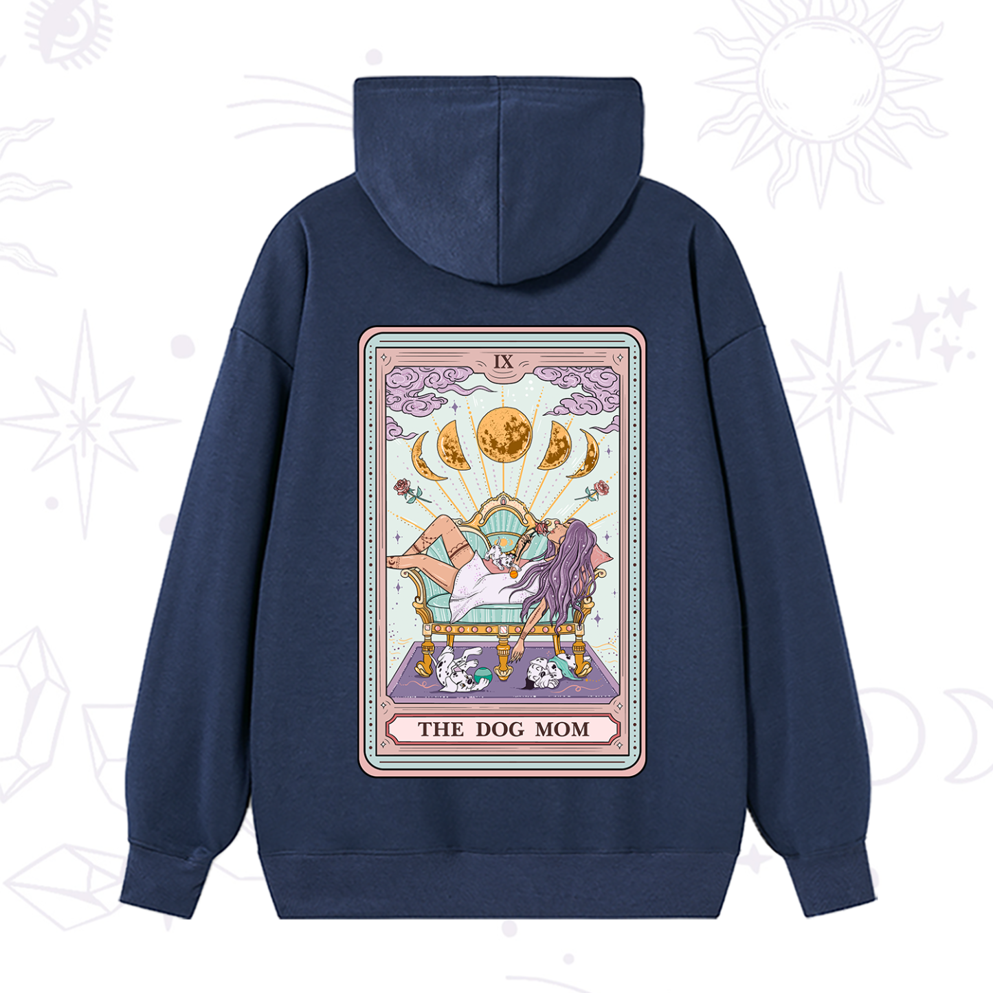 Purplehecate The Dog Mom Tarot Card Hoodie