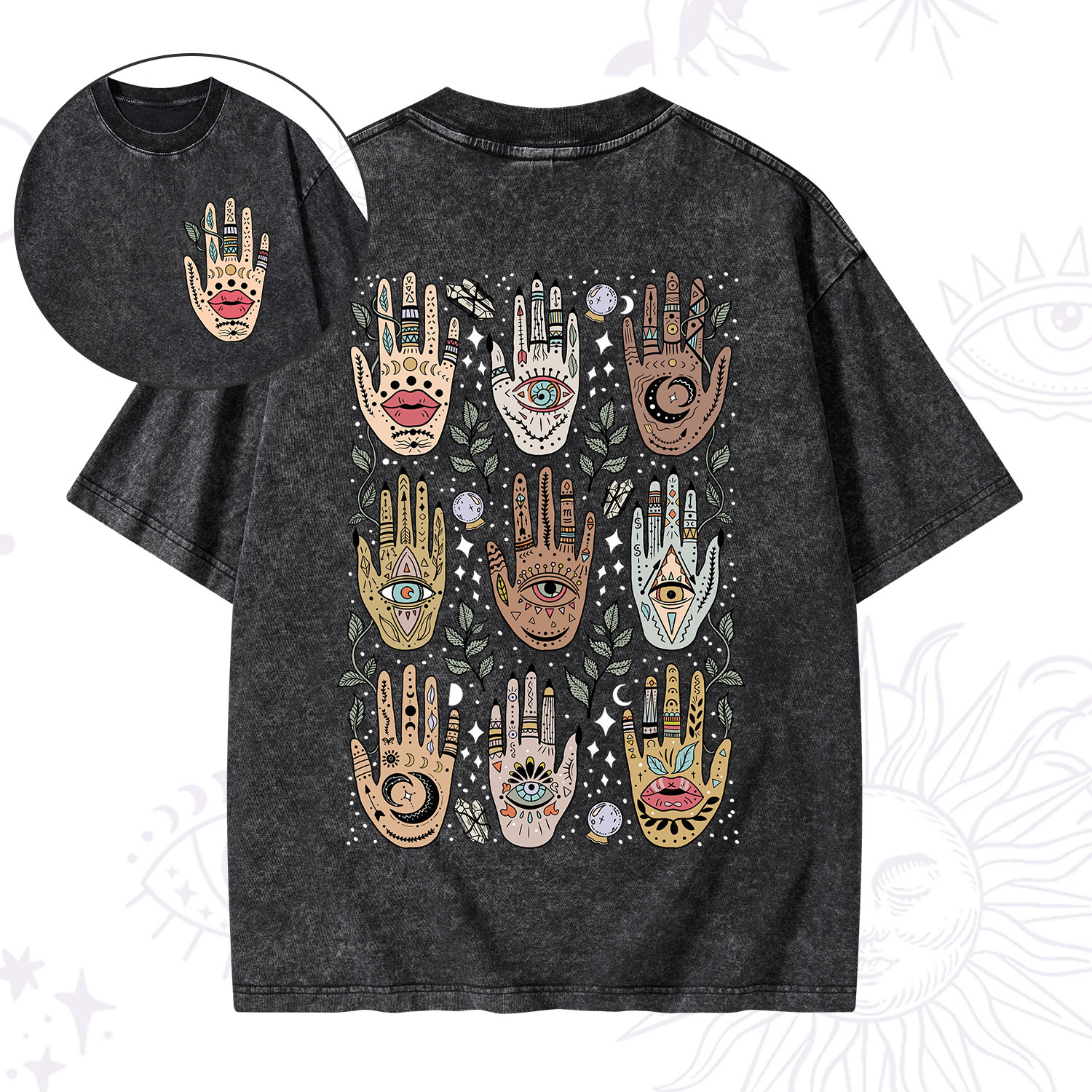 Purplehecate Helping Hands Washed T-Shirt