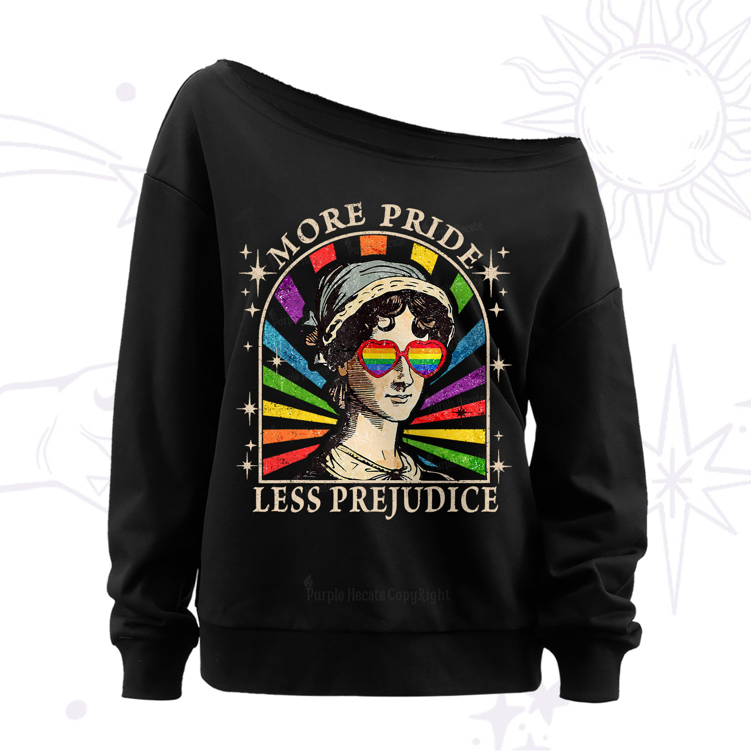Purplehecate More Pride Less Prejudice Off The Shoulder Sweatshirt
