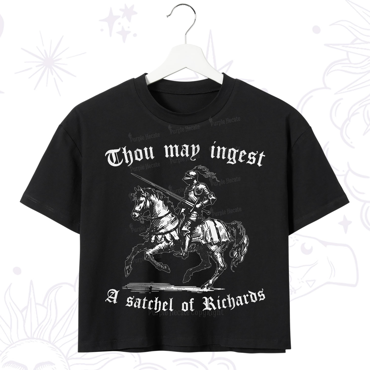 Purplehecate Thou May Ingest A Satchel of Richards Crop T-Shirt
