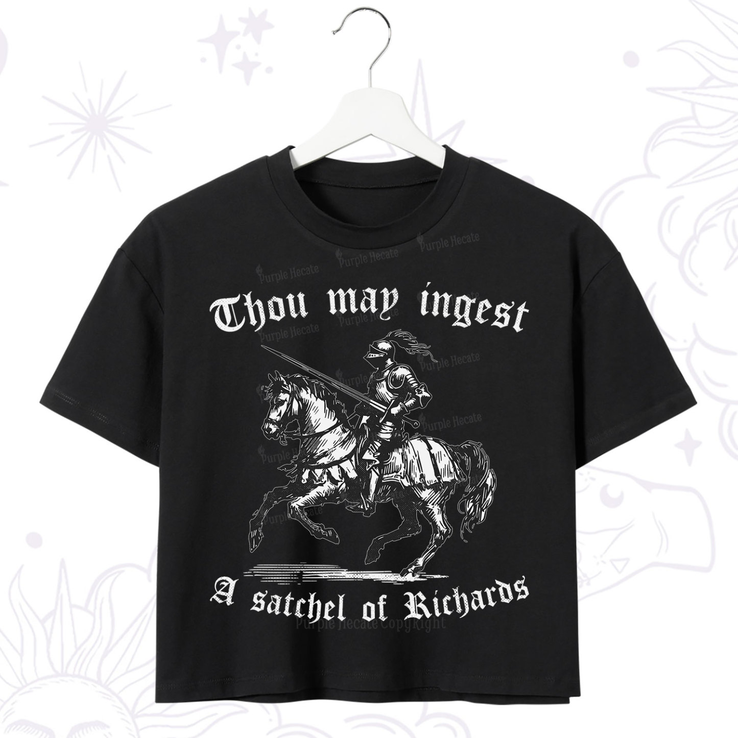 Purplehecate Thou May Ingest A Satchel of Richards Crop T-Shirt