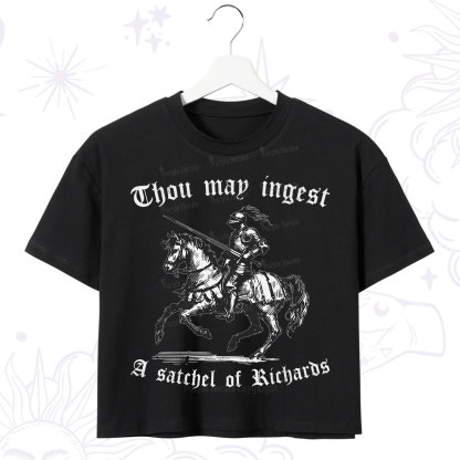 Purplehecate Thou May Ingest A Satchel of Richards Crop T-Shirt