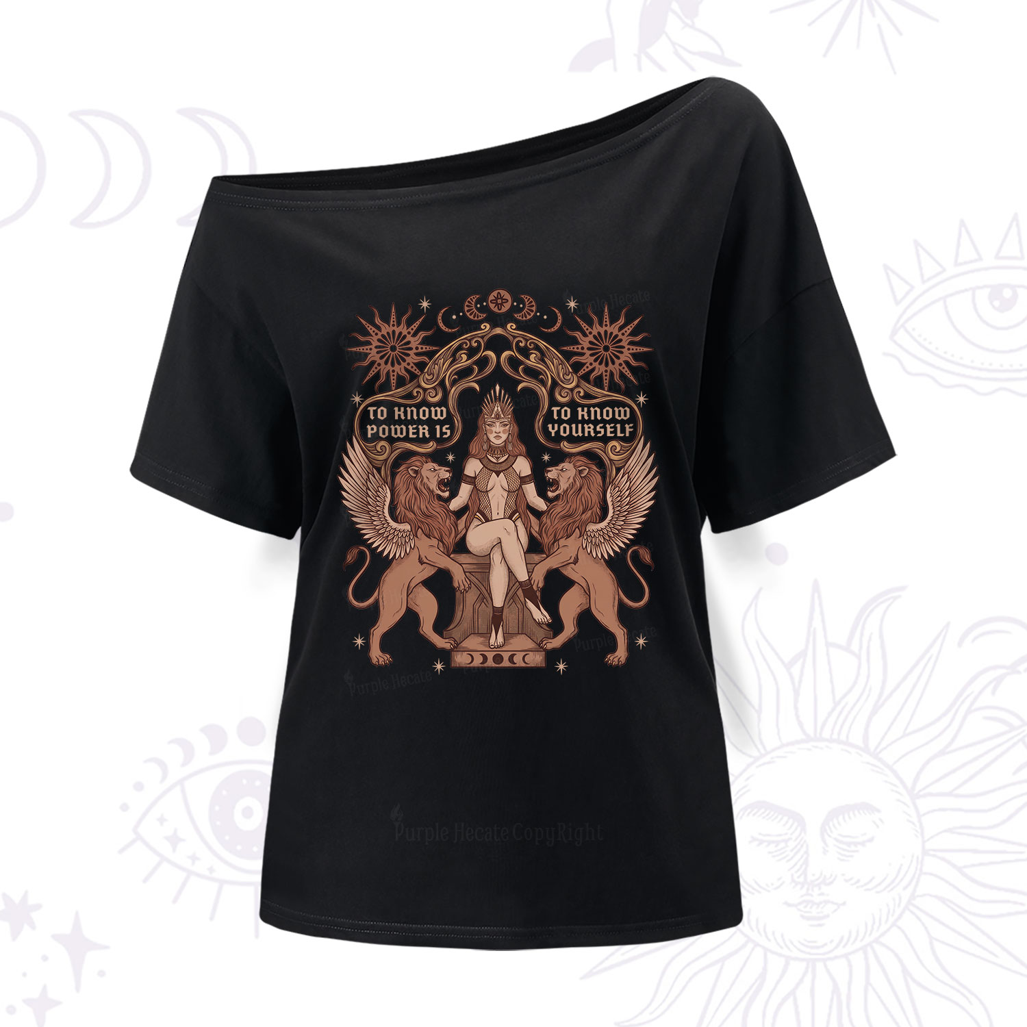Purplehecate Awakening of Power and Self-Knowledge One Shoulder T-Shirt