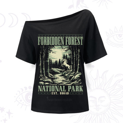 Purplehecate Forbidden Forest One Shoulder T-Shirt